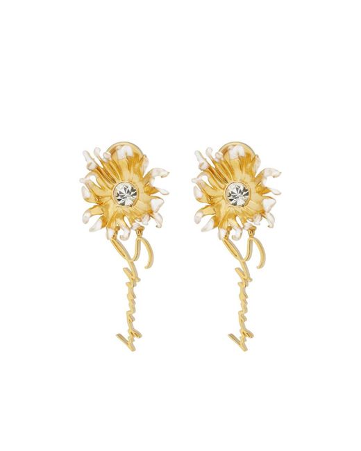 Givenchy Metallic Daisy Earrings