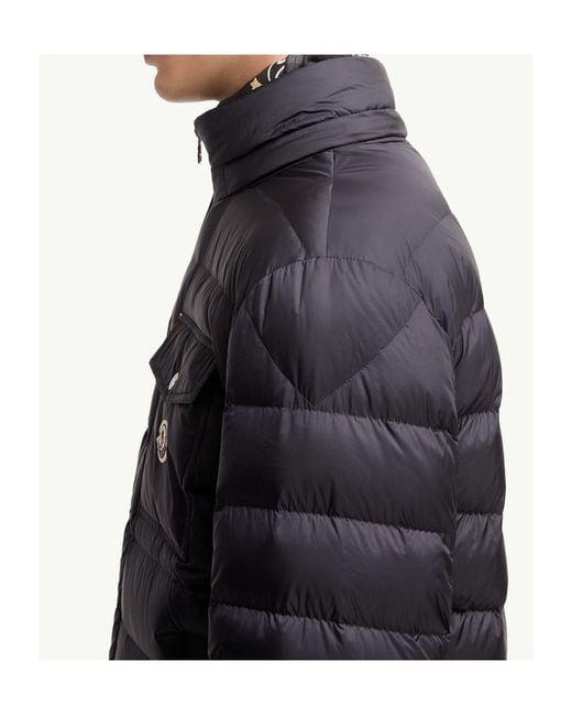 Moncler Black Verith Hooded Zip-Up Short Puffer Jacket for men
