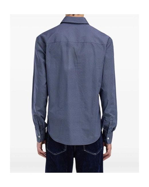Ferragamo Blue Long Sleeve Shirt for men