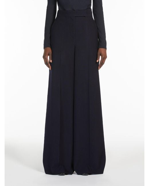 Max Mara Blue Osol Wide Leg Trousers