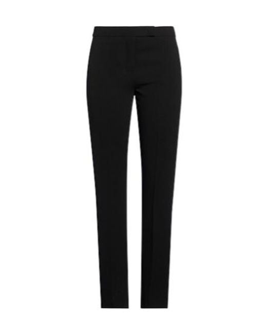 Max Mara Black Solid-Colored Straight-Leg Pants