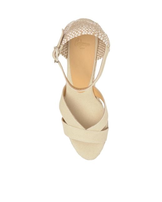 Castaner Natural Castañer Bruna Ankle-Strap Wedge Sandals