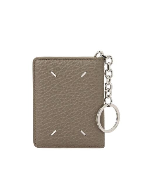 Maison Margiela Gray Keyring Card Wallet for men