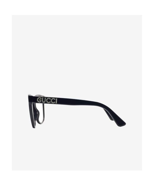 Gucci White Square Cat-Eye Glasses