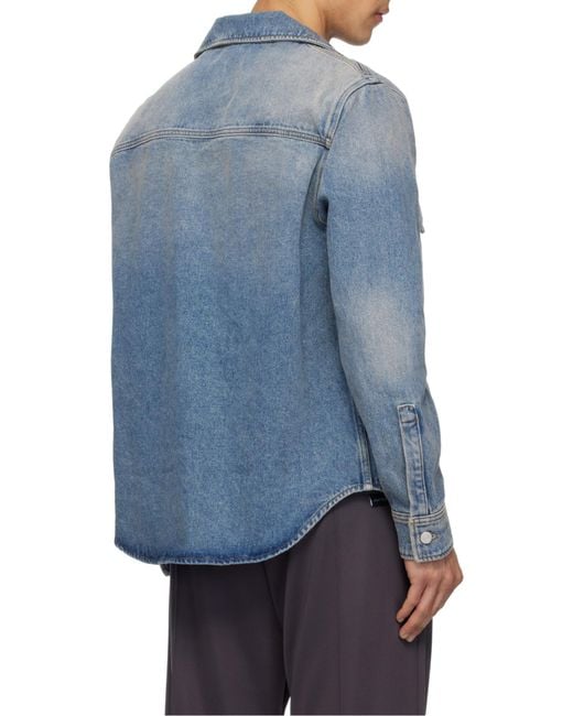 Courreges Blue Courrèges Workwear Denim Shirt for men
