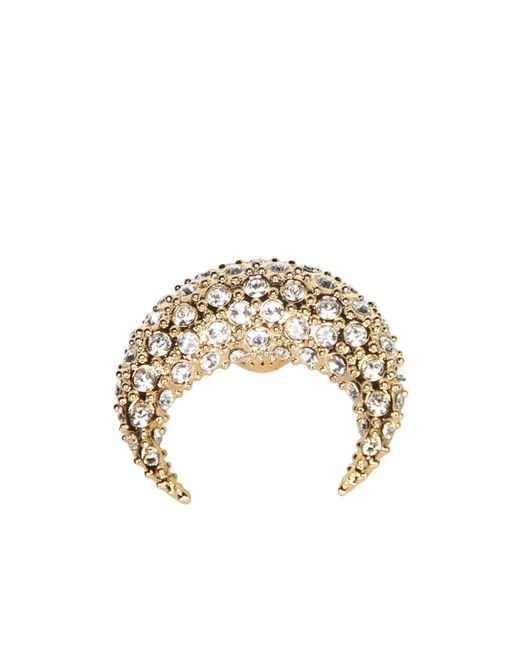 MARINE SERRE Metallic Rhinestone Decorated Single Earring