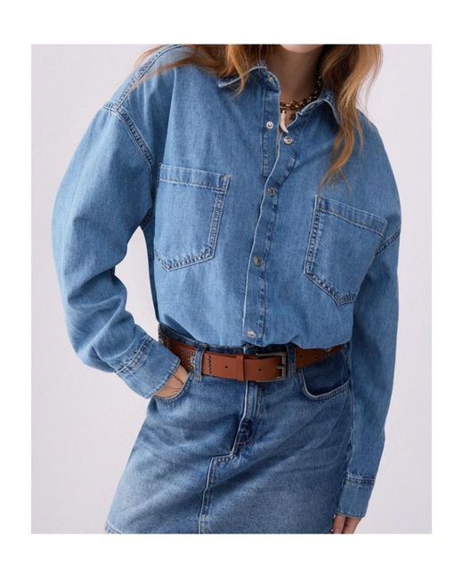 Liu Jo Blue Short Denim Dress With Belt