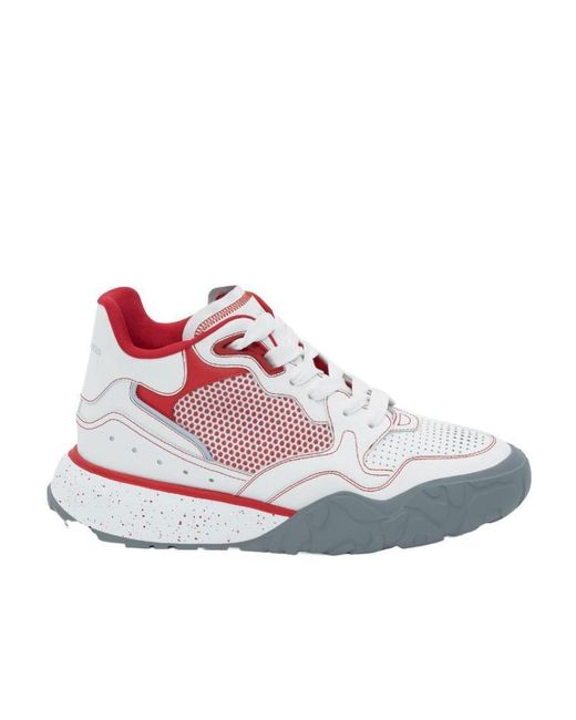 Alexander McQueen White Court Trainer Chunky Sneakers for men