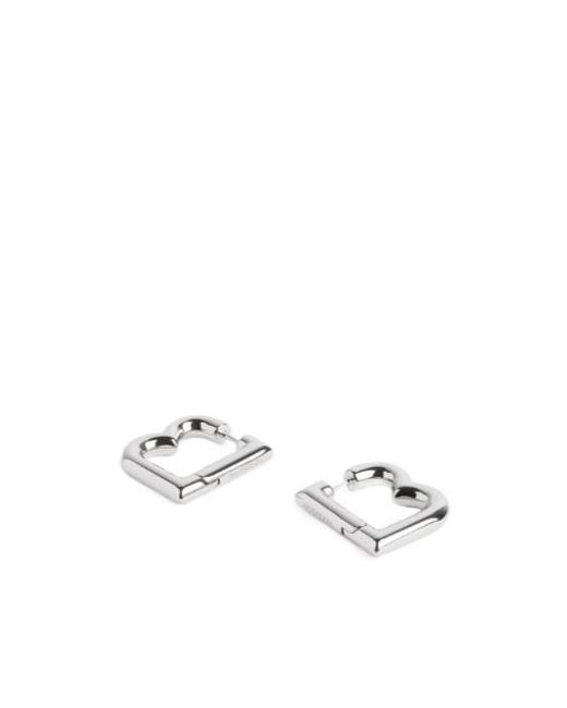 Balenciaga White B Xs Earrings