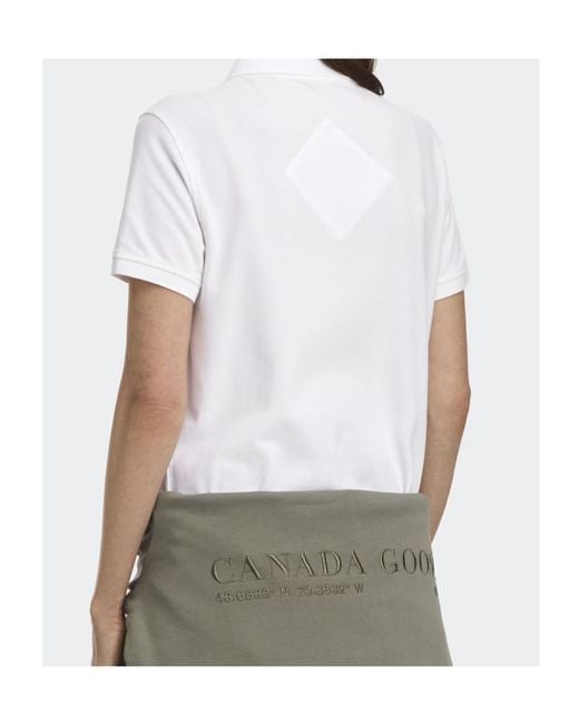 Canada Goose White Button Polo Shirt