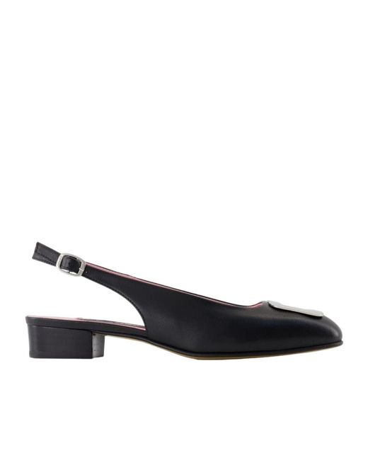 CAREL PARIS Black Coquelicot Slingback Ballet Flats
