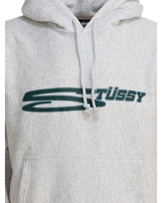 Stussy Gray Stüssy Logo Hoodie Sweater for men