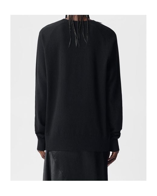 Ann Demeulemeester Blue Crew-Neck Sweatshirt