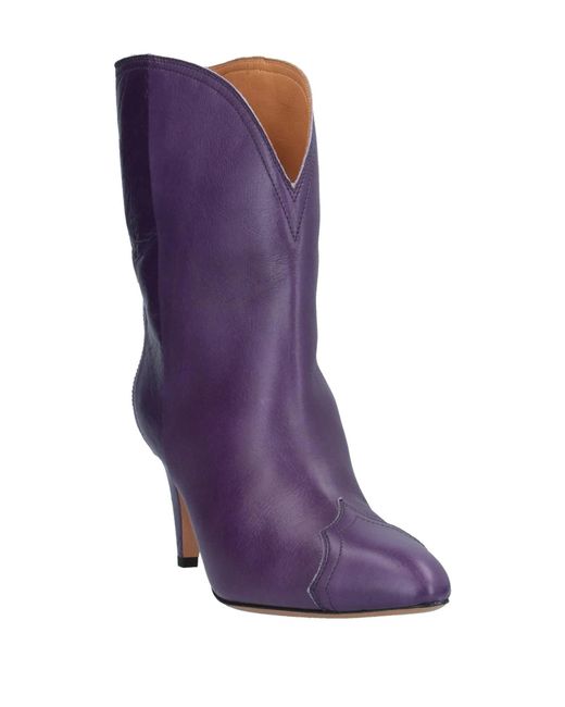 Isabel Marant Purple Ankle Boots
