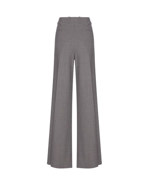 Givenchy Gray Wide-Leg Casual Pants
