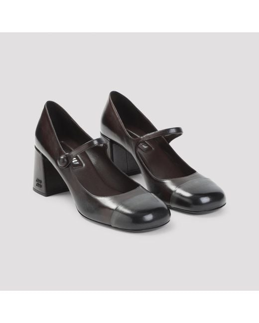 Miu Miu Black Logo High Heels