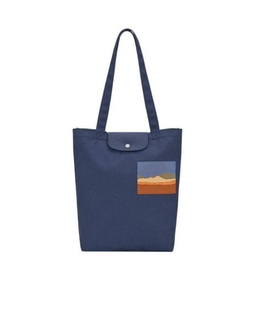 Longchamp Blue Caroline Helain X M Handbag