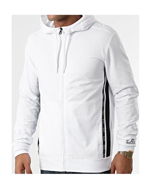 EA7 Gray Logo And Hat Casual Jacket for men