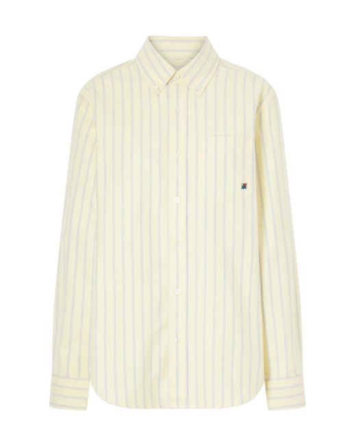 Aimé Leon Dore White Striped Cotton Shirt