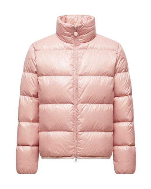 Moncler Pink Abbadia Logo Patch Zip-Up Jacket