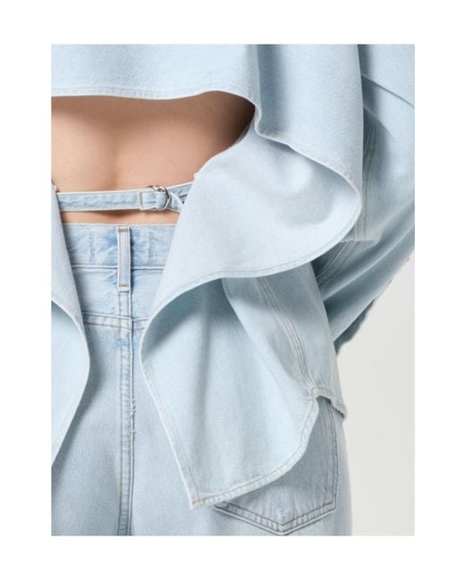 Agolde Gray Long-Sleeved Buttoned Denim Shirt
