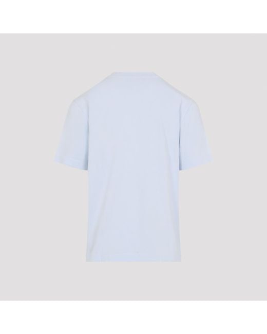 Jacquemus Blue Logo Patch Crewneck T-Shirt for men