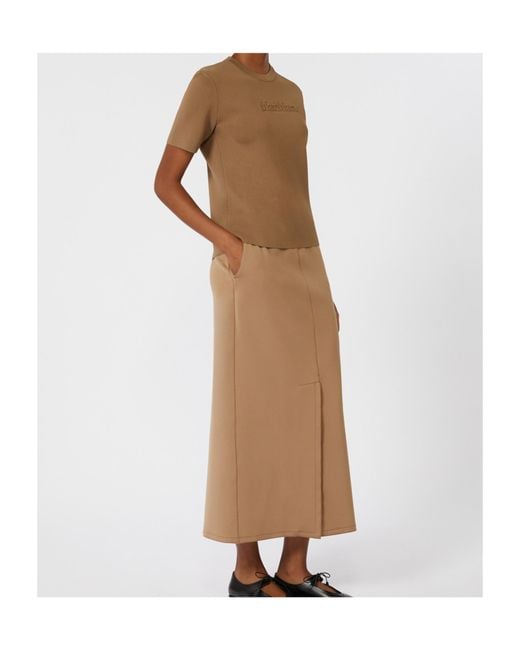 Max Mara Brown Adelio Crewneck Short-Sleeved T-Shirt