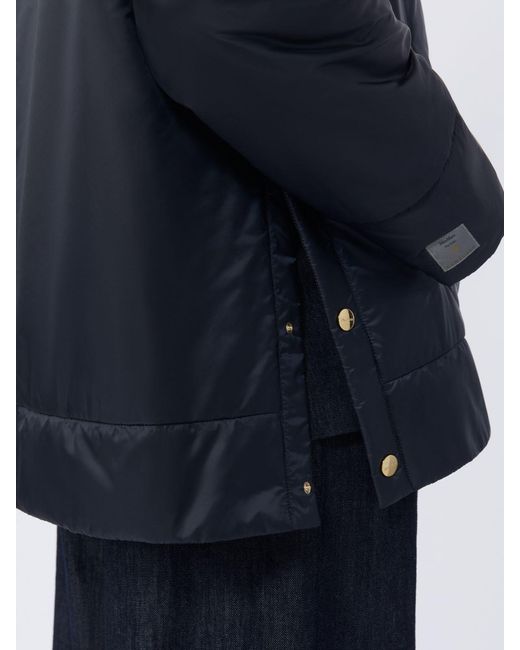 Max Mara Blue The Cube Daria Quilted Hooded Jacket