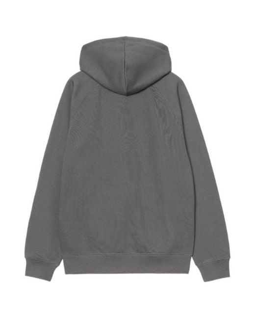 Carhartt Gray Hooded Chase Sweatshirt for men
