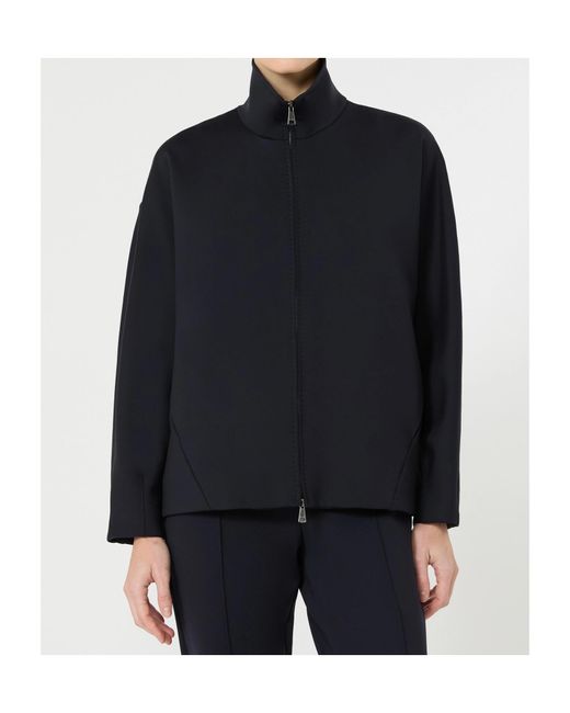 Max Mara Blue Zip-Up Sweatshirt