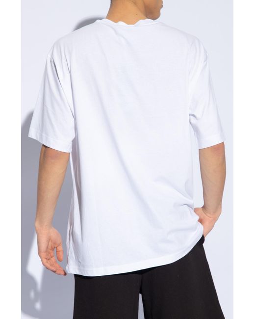 Versace Jeans White Couture V-Emblem Crewneck T-Shirt for men
