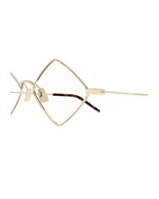 Saint Laurent Natural Eyewear Lisa Geometric Glasses And Frames