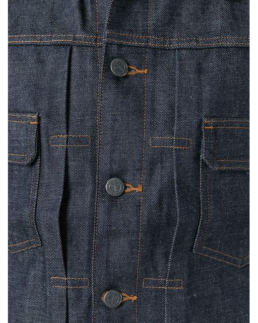 A.P.C. Blue Buttoned Denim Jacket for men
