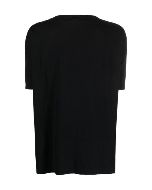 Snobby Sheep Black Short-Sleeved Cotton T-Shirt