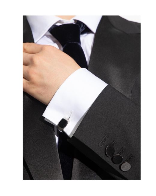 Lanvin Metallic Round Cufflinks for men