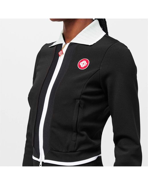 Casablanca Black Zipper Long-Sleeve Casual Jacket