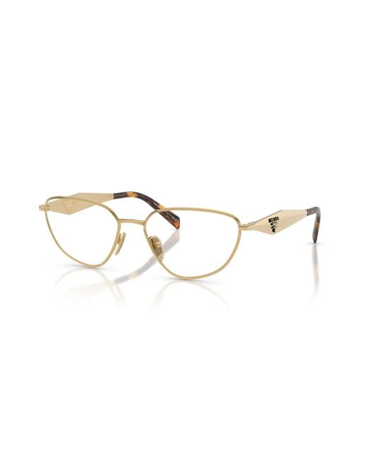 Prada Natural Eyewear Irregular Frame Glasses
