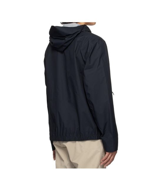 Veilance Black Hooded Zip-Up Jacket for men
