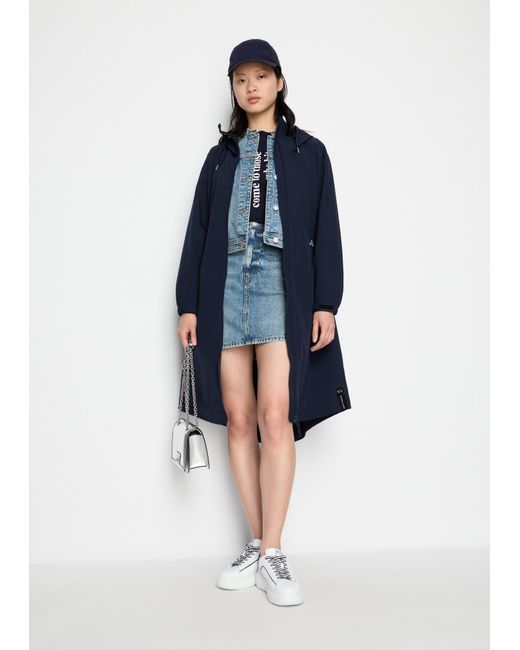 ARMANI EXCHANGE Blue High-Waisted Denim Skirt