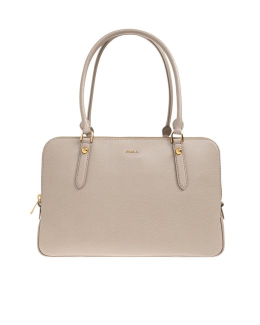 Furla Natural Giulia Large Shoulder Bag