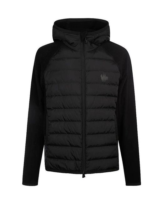 Moncler Black Canmore Logo-Patch Padded Jacket for men