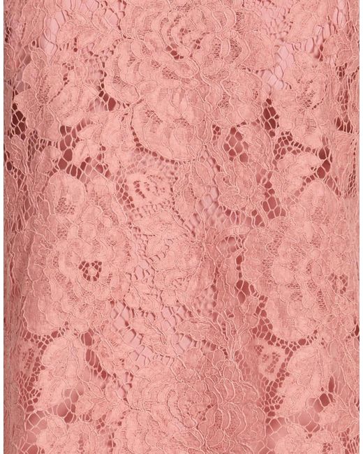 Dolce & Gabbana Pink Solid-Colored Lace Sleeveless Top