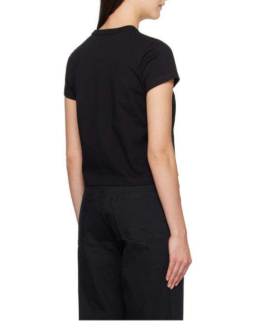 T By Alexander Wang Black Regular Fit Crewneck T-Shirt