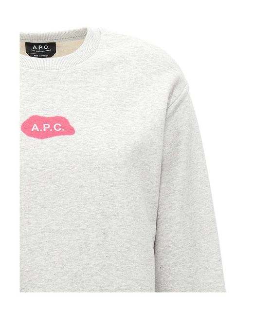 A.P.C. White Sibylle Sweatshirt
