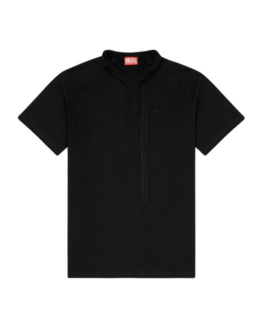 DIESEL Black T-Kauko Crewneck T-Shirt for men