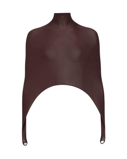 Alaïa Purple Alaïa Second-Skin Tension Top