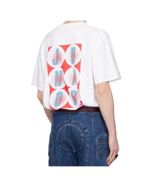 Jean Paul Gaultier White Printed Short-Sleeve T-Shirt