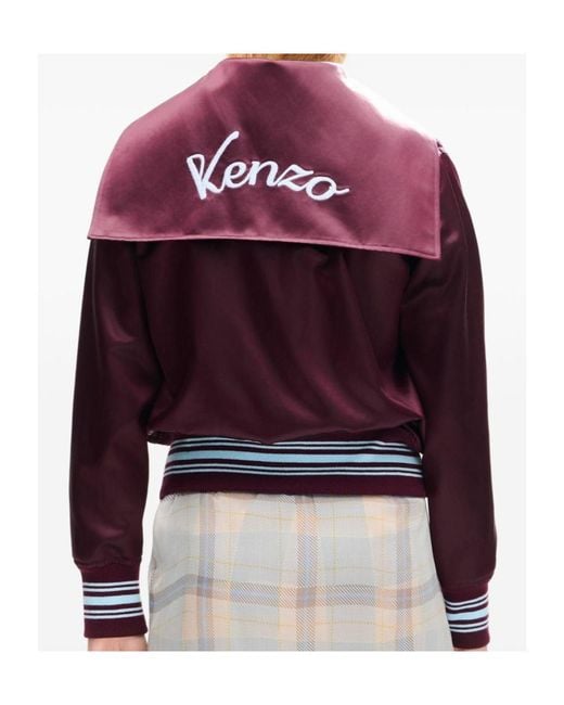 KENZO Purple Varsity' Cropped Bomber