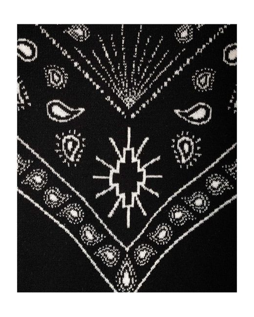 Marcelo Burlon Black County Of Milan Bandana-Printed Knitted Jumper for men