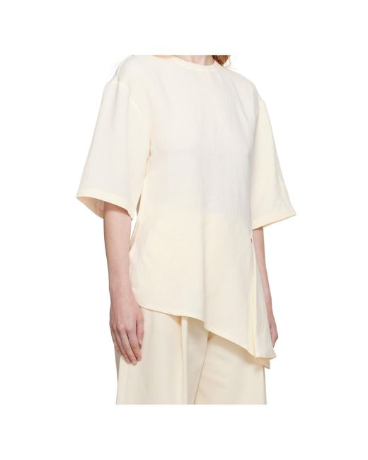 Studio Nicholson Natural Vichy Asymmetrical Top